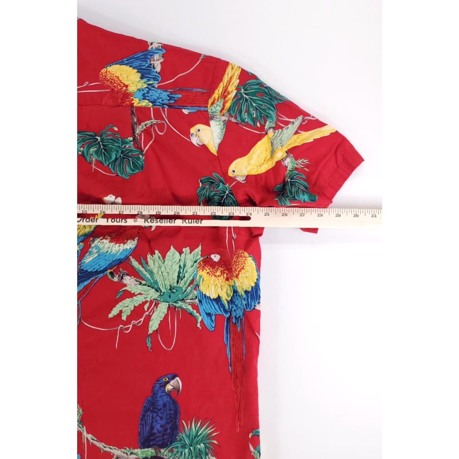 Paradise Found Paradise Found Magnum PI Hawaiian Shirt Button Up Red Parrots Mens XL Size US XL / EU 56 / 4 - 6 Thumbnail