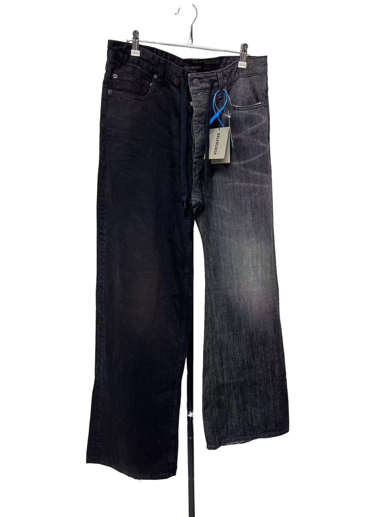 Balenciaga Balenciaga Bicolor Paneled Button Pocket Jeans Size S Size US 30 / EU 46 - 1 Thumbnail