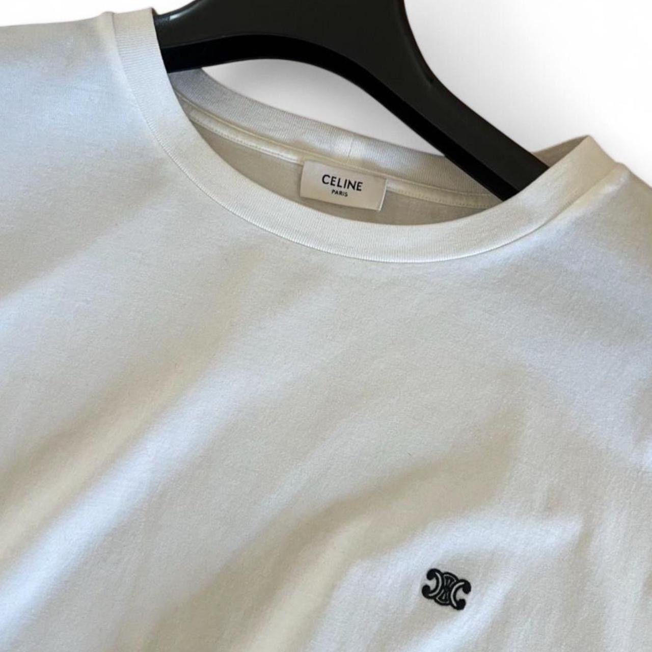 Celine LOOSE T-SHIRT WITH TRIOMPHE EMBROIDERY IN COTTON JERSEY Size US XXL / EU 58 / 5 - 3 Thumbnail