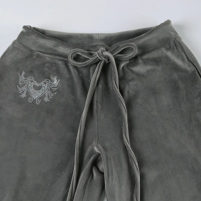 Japanese Brand × Vintage Retro Rhinestone Flare Pants Size 30" / US 8 / IT 44 - 2 Thumbnail