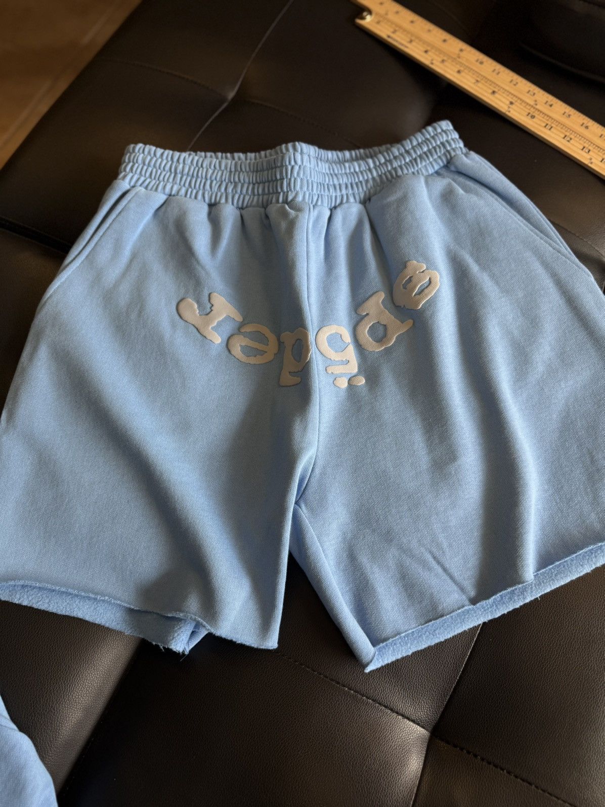 Sp5der Sp5der Sweatshorts Blue Size XL (NEW) Size US 34 / EU 50 - 1 Thumbnail