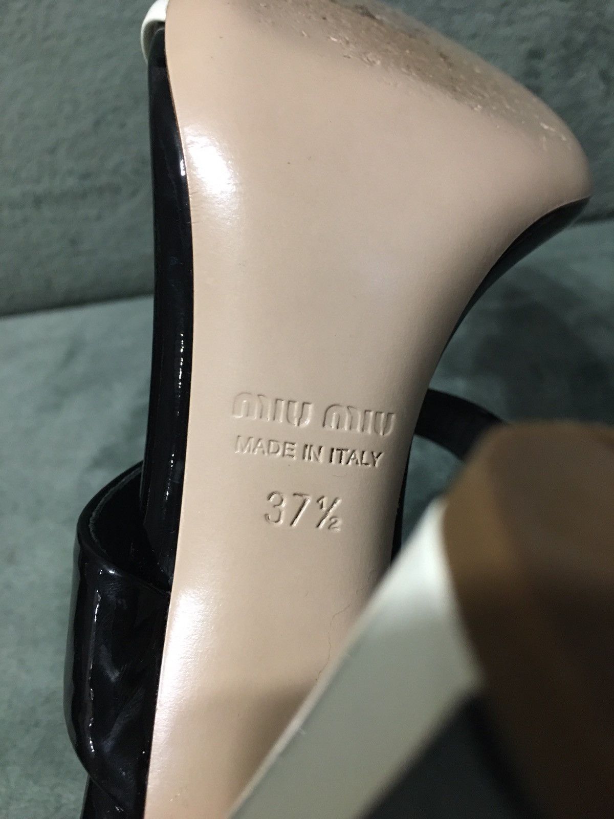 Miu Miu MIU MIU Patent Leather Double Strap Block Heel Mules EU37.5 Size US 7.5 / IT 37.5 - 12 Thumbnail