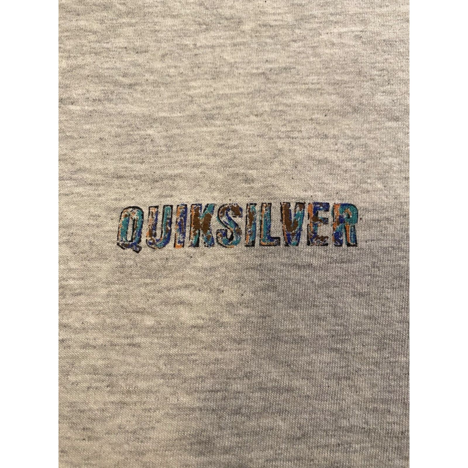 Quiksilver VINTAGE Quiksilver T-Shirt Gray Crew Neck Short Sleeve Double-Sided 80s USA Men Medium/Regular Size US M / EU 48-50 / 2 - 6 Thumbnail