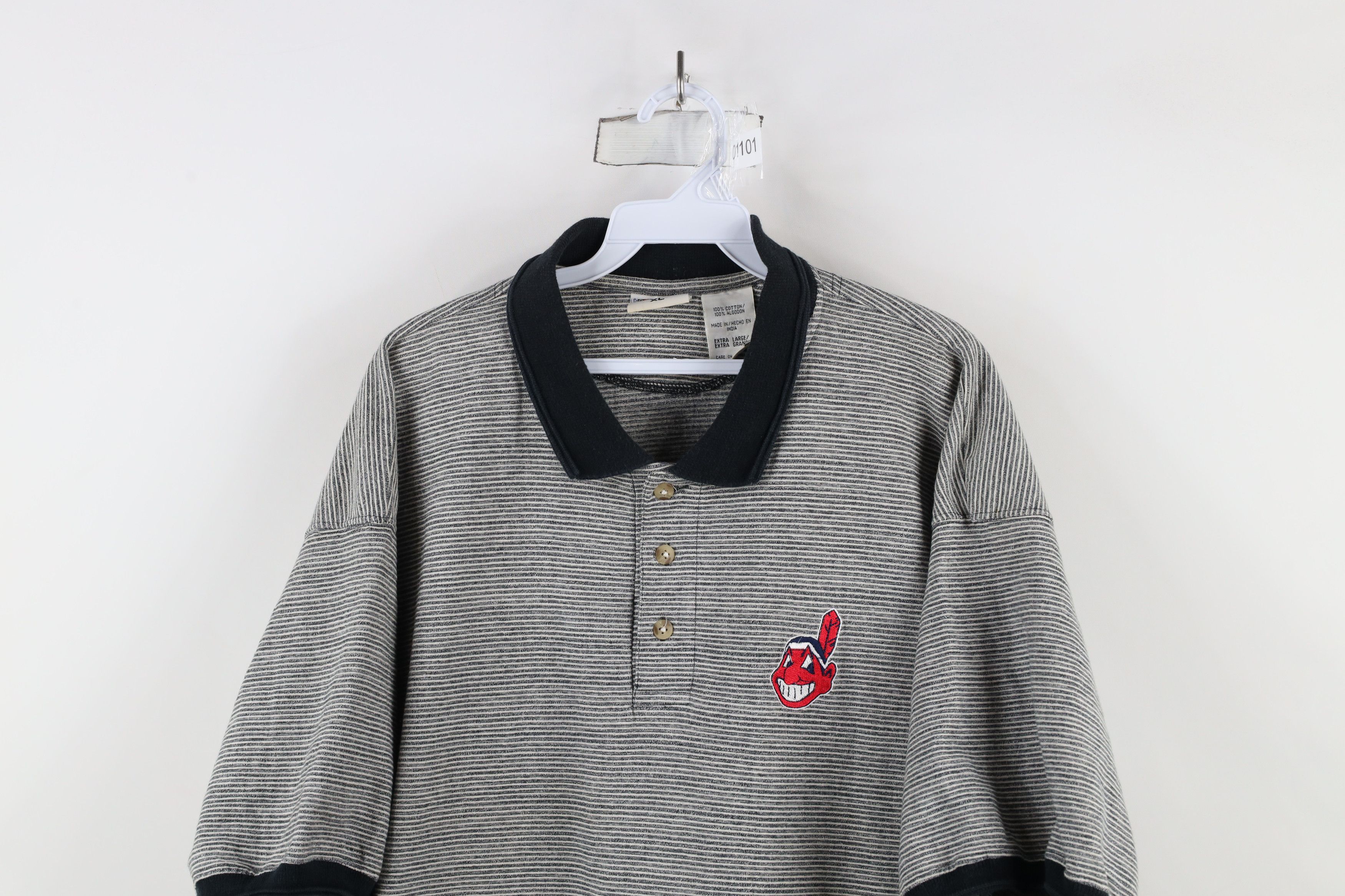 Vintage Vintage 90s Chief Wahoo Cleveland Indians Baseball Polo Size US XL / EU 56 / 4 - 2 Thumbnail