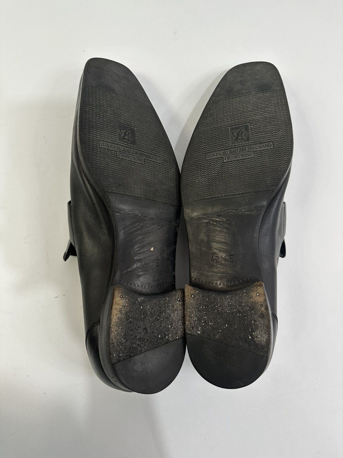 Gucci Gucci Black Leather Slip On Loafers Size 42.5 EU Size US 9.5 / EU 42-43 - 5 Thumbnail