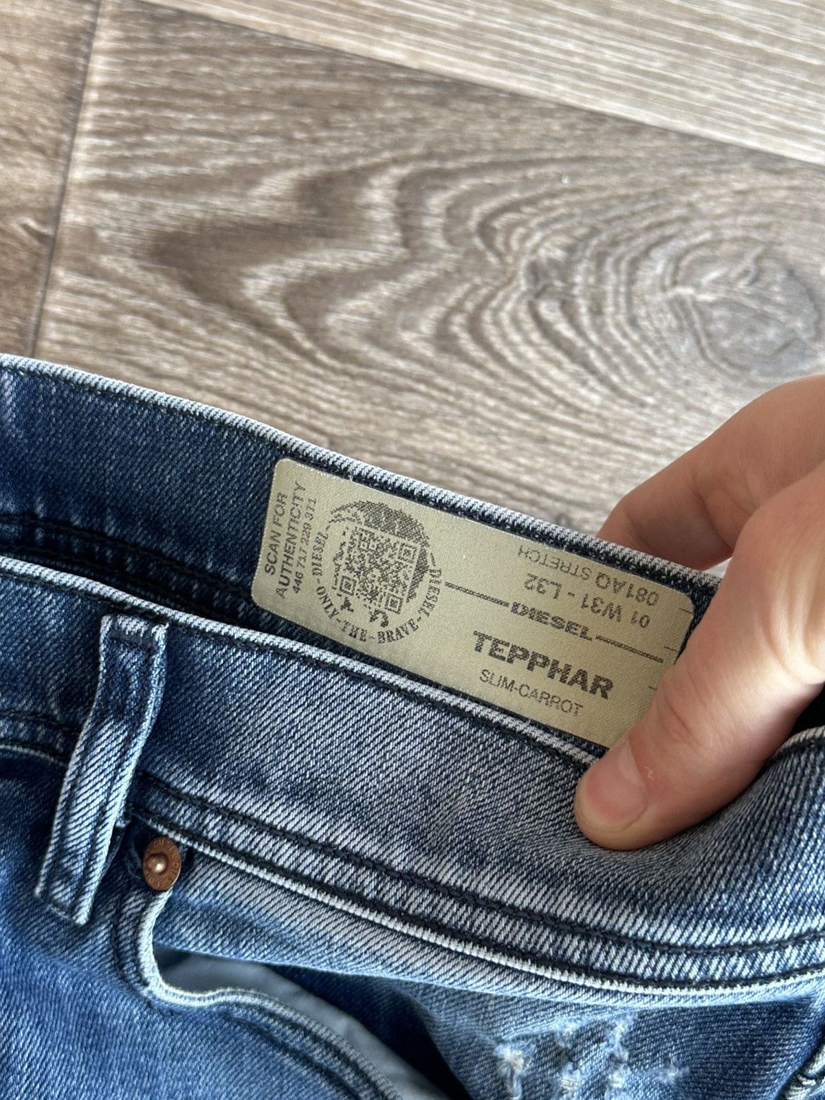 Diesel 🔥 Diesel Tepphar Slim Carrot Skinny Denim Pants Jeans Y2K Size US 31 - 4 Thumbnail