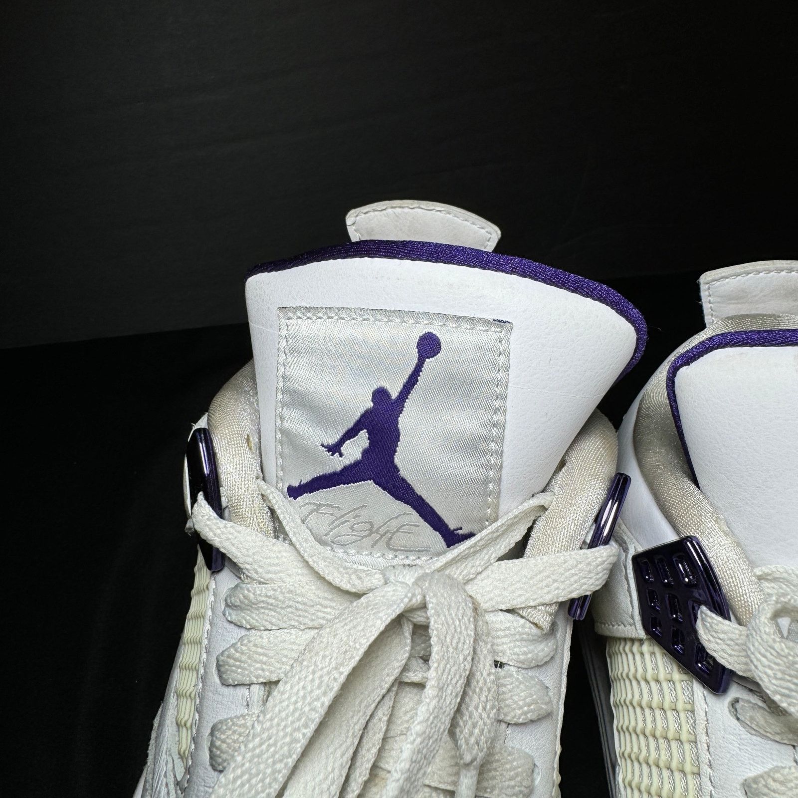 Jordan Brand × Nike Size 8 - Nike Air Jordan 4 Retro Purple Metallic Men's Shoes Size US 8 / EU 41 - 5 Thumbnail