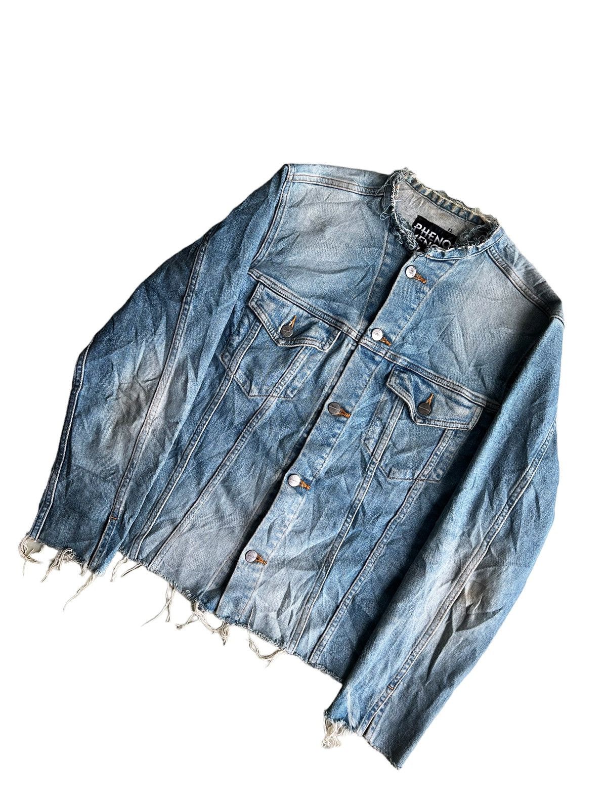 PHENOMENON 2019 Runway Phenomenon Cuff Collar Distress Denim Jacket Size US M / EU 48-50 / 2 - 1 Thumbnail