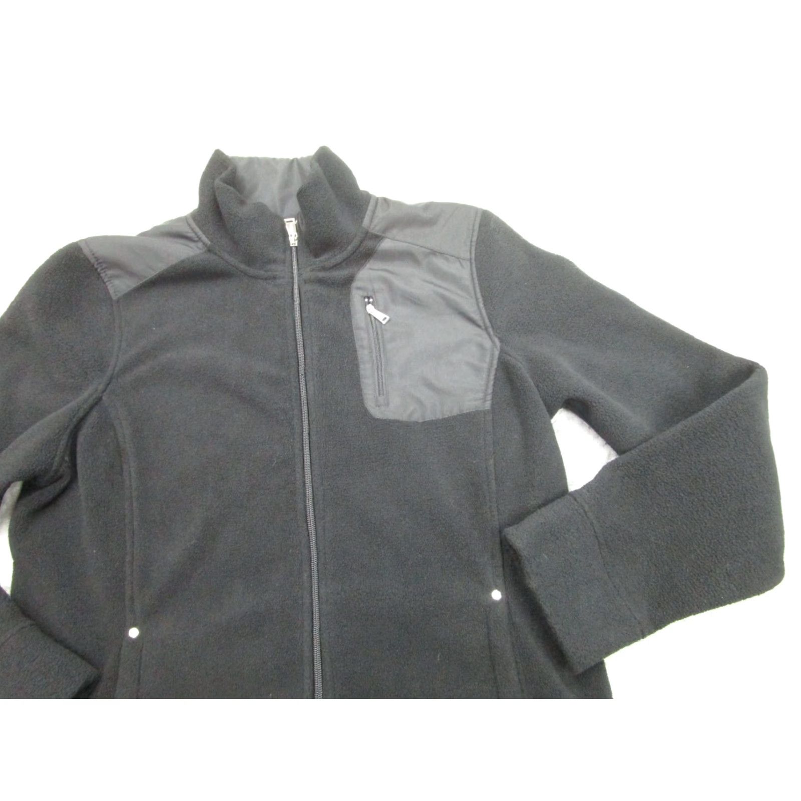 Ralph Lauren VINTAGE Ralph Lauren Fleece Zip Sweater Womens Medium Black Full Zip Mock Neck Size M / US 6-8 / IT 42-44 - 2 Thumbnail