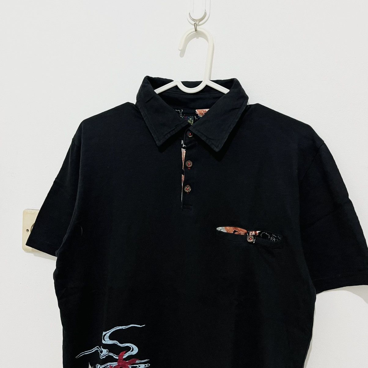Japanese Brand Sukajan Art Polo Shirt Size US M / EU 48-50 / 2 - 2 Thumbnail