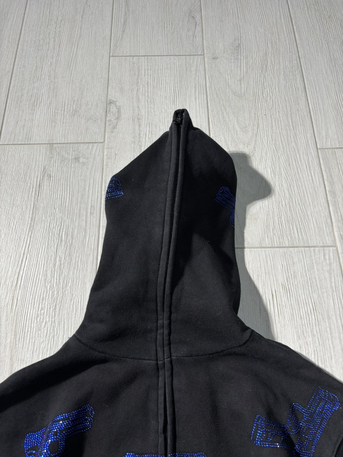 Japanese Brand Vintage Japanese Hoodie Full Zip Ninja Style Rhinestones Size US S / EU 44-46 / 1 - 5 Thumbnail