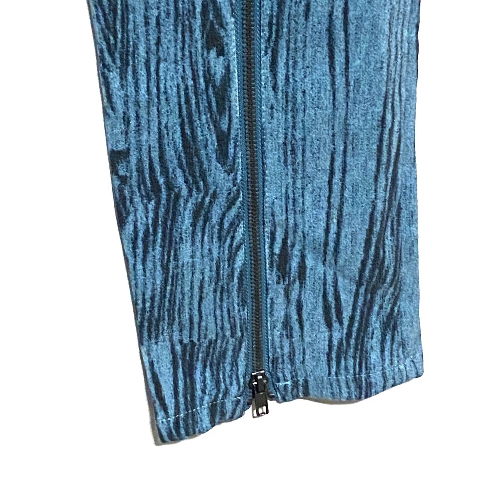 Urban Outfitters VINTAGE Urban Outfitters Nyx Zip Hem Blue Slim Pants Womens S Hippie Retro Forest Fairy Size 28" / US 6 / IT 42 - 3 Thumbnail