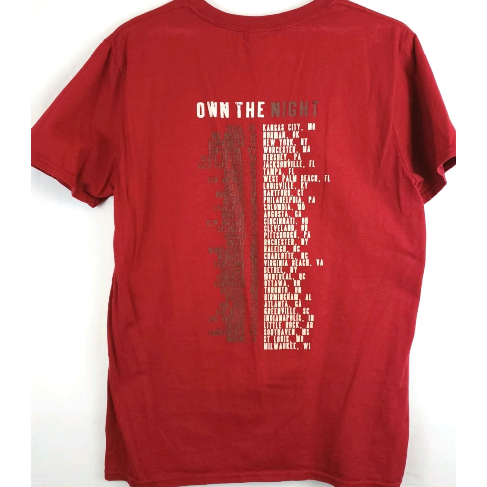 Gildan VINTAGE Gildan Lady Antebellum Shirt T-Shirt Adult Medium Red Crew Neck Short Sleeve Graphic Tee Hillary Scott 2000s 2010s Mens M Bits Logo Size US M / EU 48-50 / 2 - 2 Thumbnail