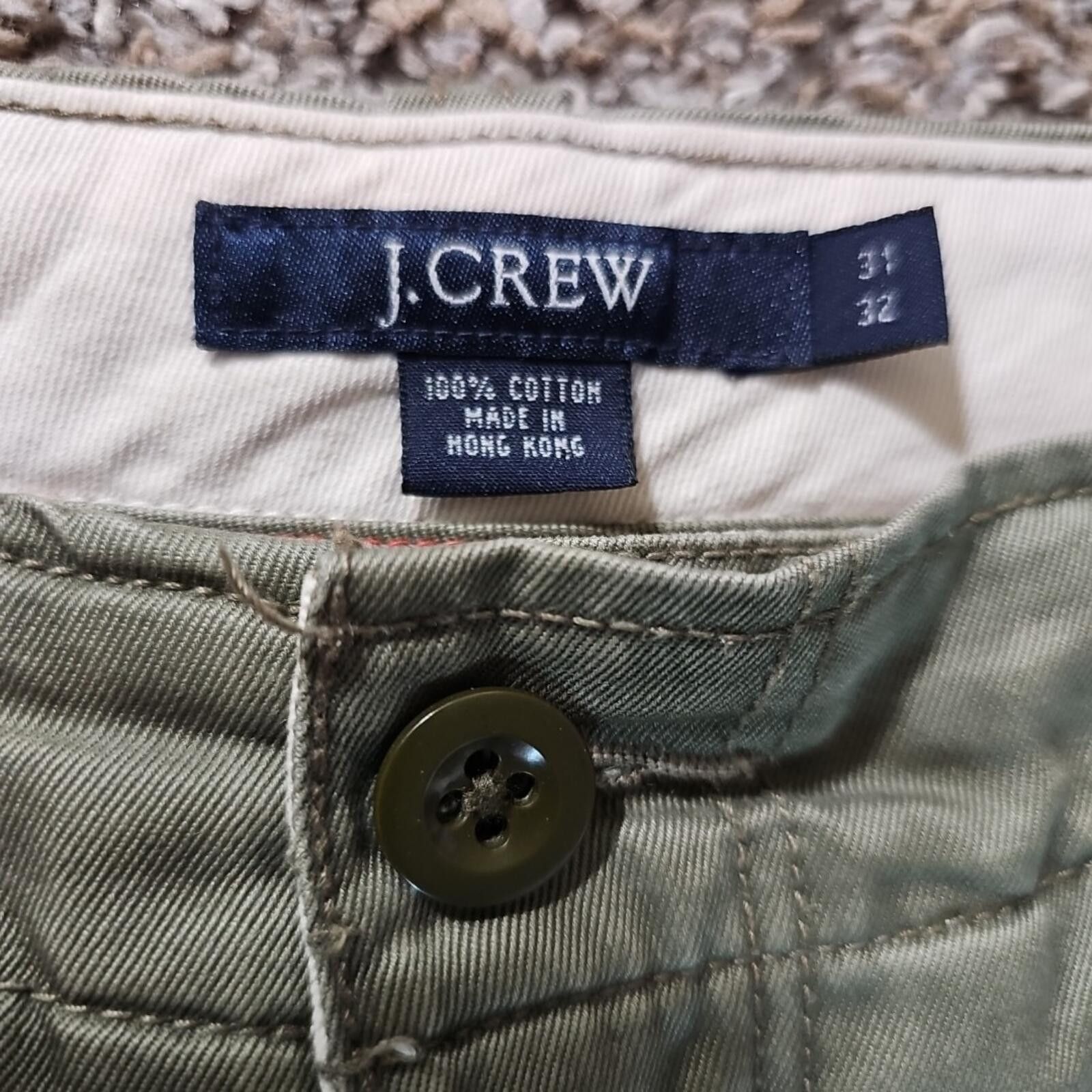 J.Crew Vintage J Crew Flannel Lined Cargo Pant Mens 31x32 Green Size US 31 - 2 Thumbnail