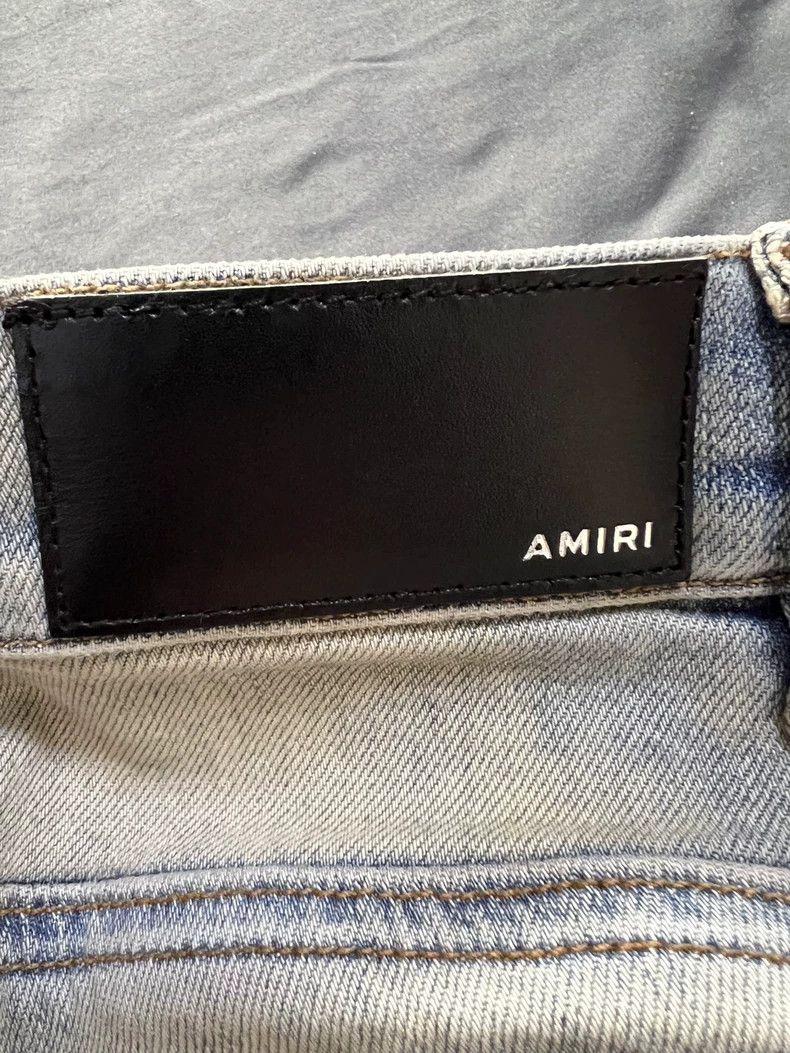 Amiri Amiri 17ss OG Cashew Flower Mx1 Stitched Blue Jeans 2501-Ne Size US 29 - 3 Thumbnail