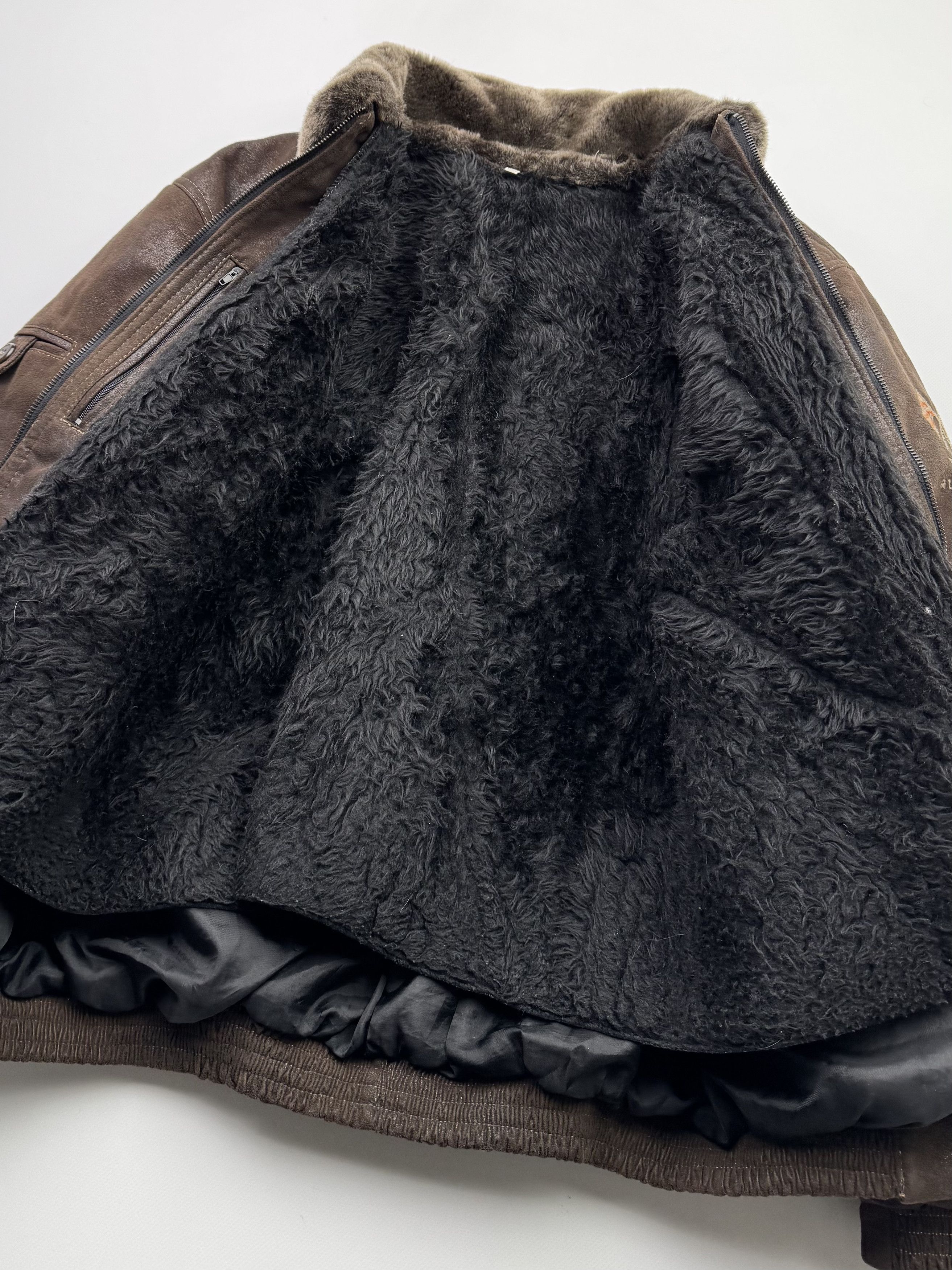 Japanese Brand Vintage Bomber Jacket With Faux Fur Neck B522(V179)E2 Size US XXL / EU 58 / 5 - 8 Thumbnail