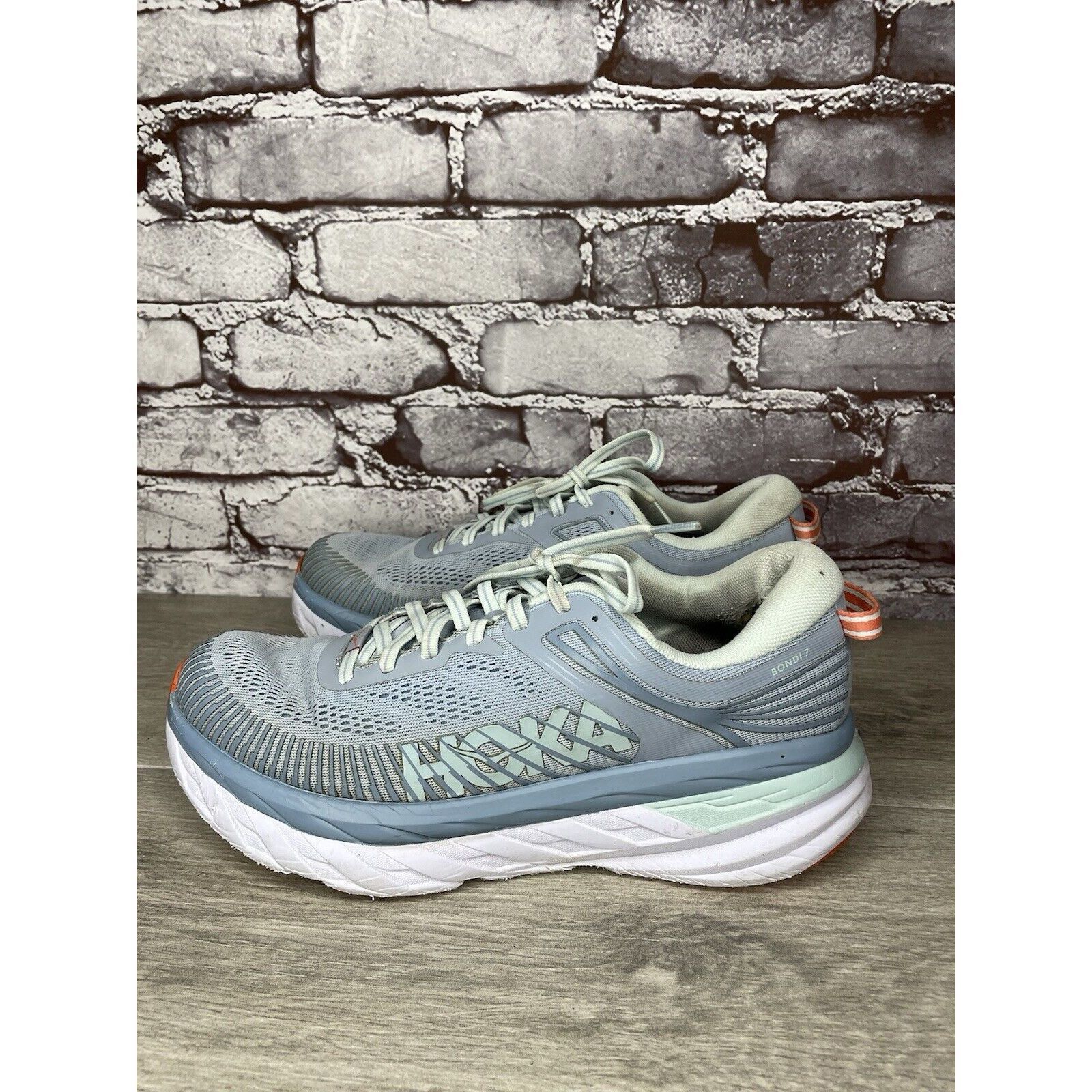 Hoka Hoka One One Bondi 7 1110519 Blue Synthetic Running Shoes Wo Size US 9 / IT 39 - 10 Thumbnail