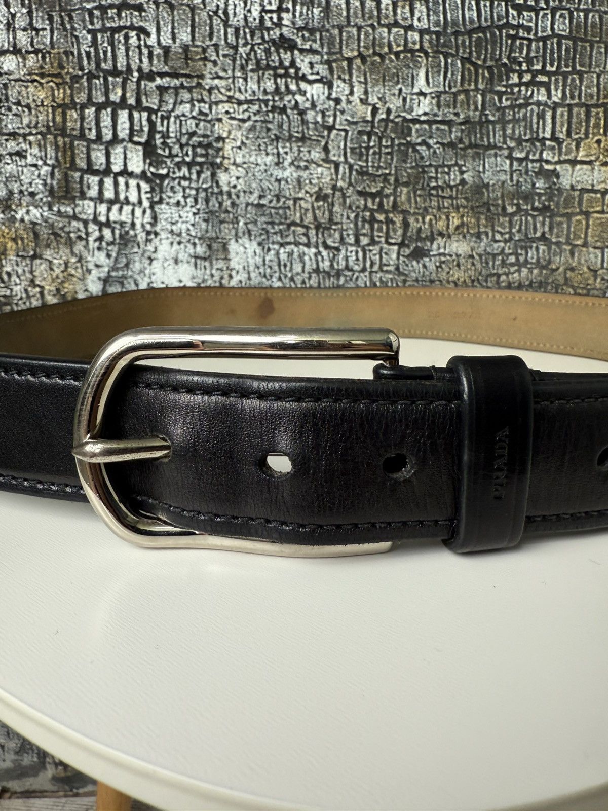 Prada Prada Belt Leather Black Size ONE SIZE - 5 Thumbnail