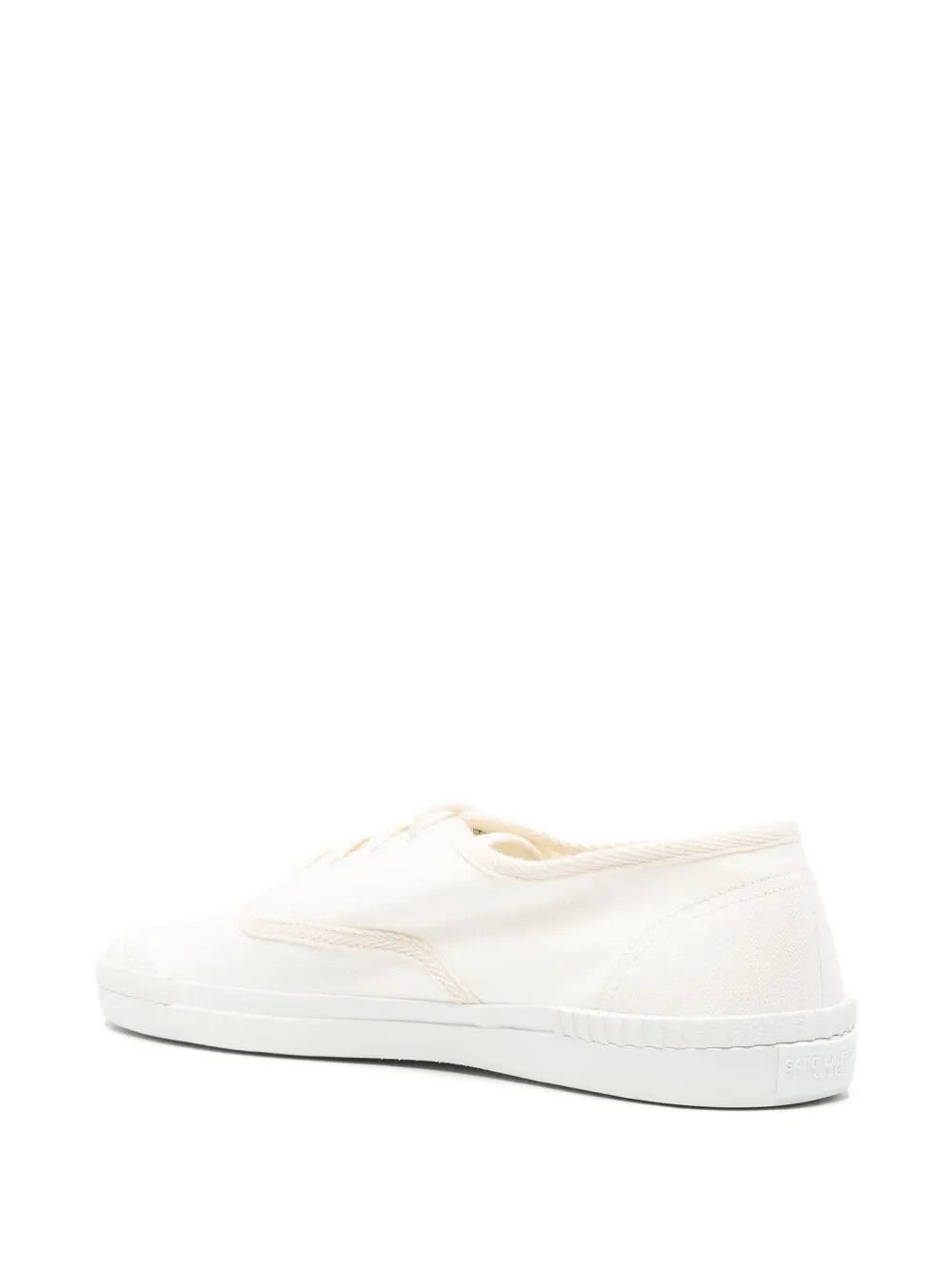 Saint Laurent Paris o1y0325 Logo Low-Top Sneakers in Ivory Size US 8 / EU 41 - 3 Thumbnail