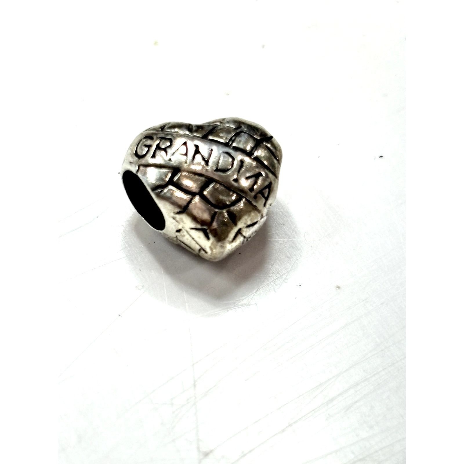 Other EUROPEAN BEADS "Grandma" Sterling Silver Heart Bead Size ONE SIZE - 2 Thumbnail