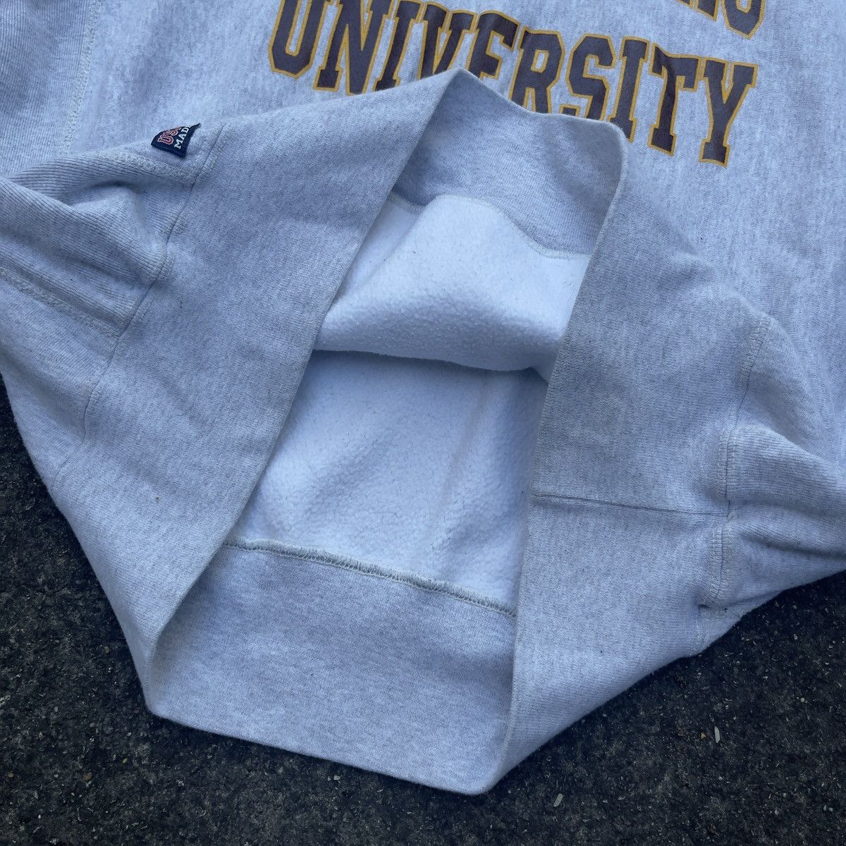 Vintage Vtg 80s BLOOMSBURG UNIVERSITY Reverse Weave Hoodie Size US XL / EU 56 / 4 - 6 Thumbnail