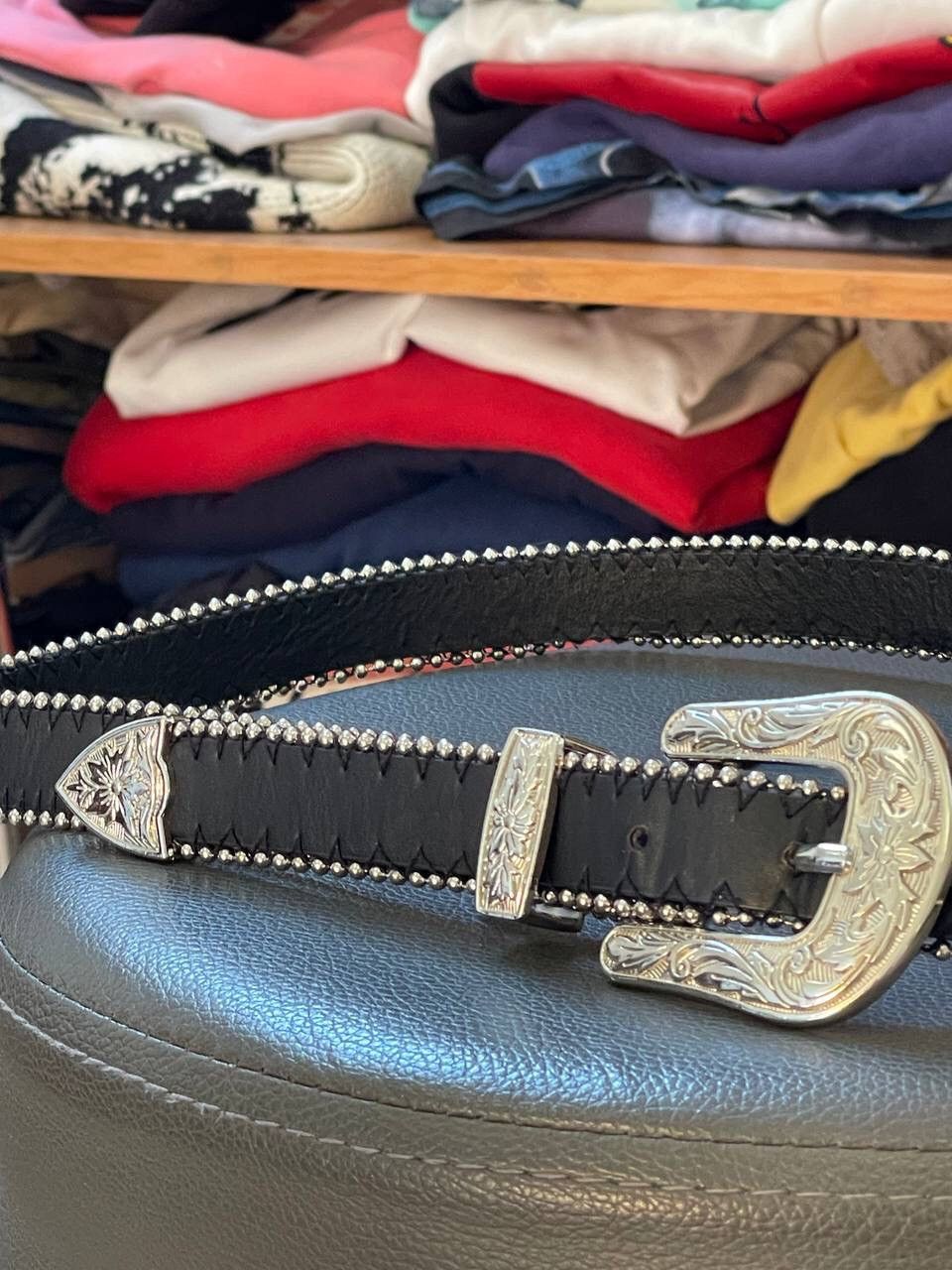 Other y2k 2000s vintage cross rhinestone studded goth emo belt Size ONE SIZE - 5 Thumbnail