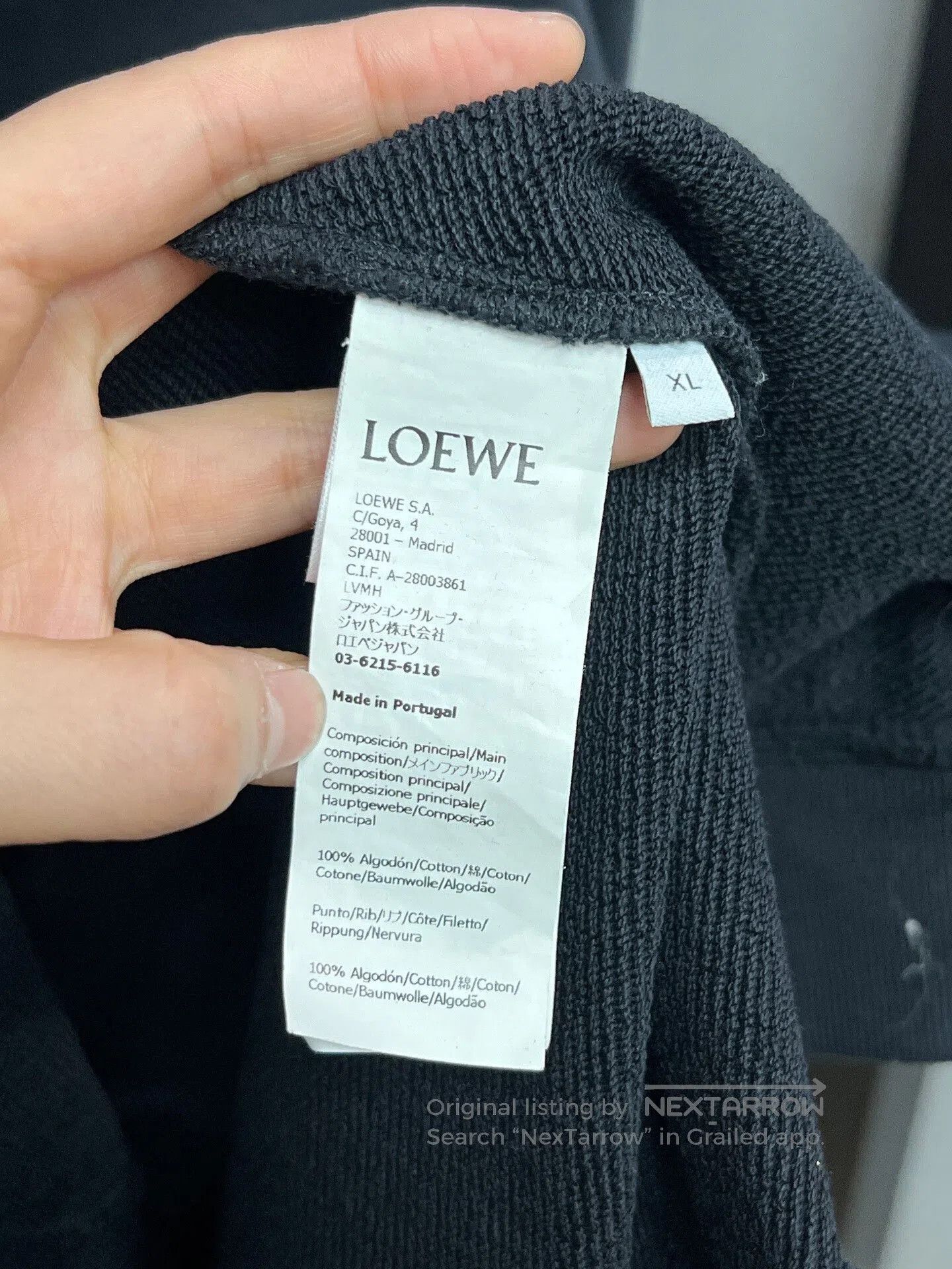 Loewe Loewe Black Hooded Sweatshirt with Pocket. Size US XL / EU 56 / 4 - 3 Thumbnail