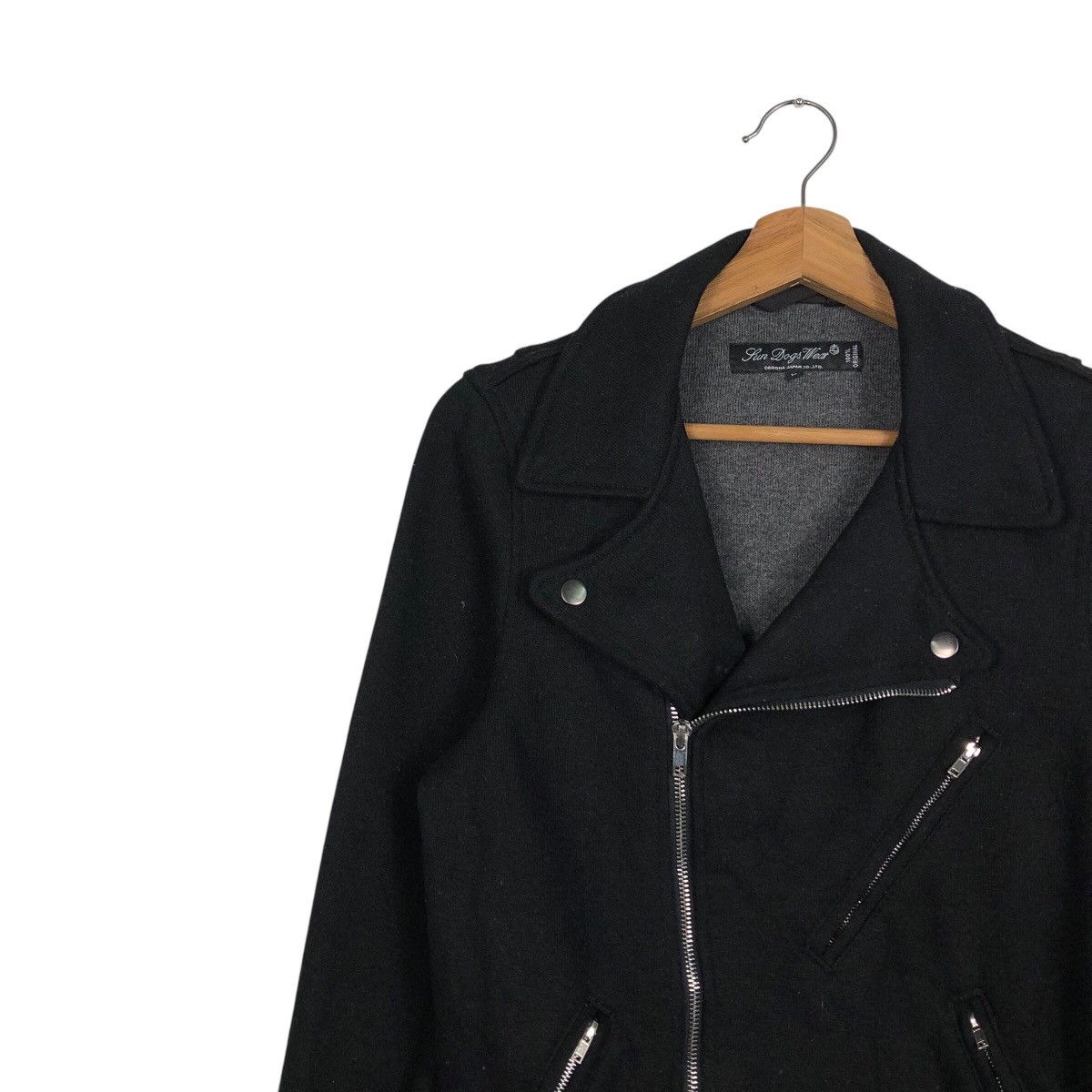 Japanese Brand 📌Biker Jacket Double Collar Corona Japan Rich Black Belt Size US M / EU 48-50 / 2 - 8 Thumbnail