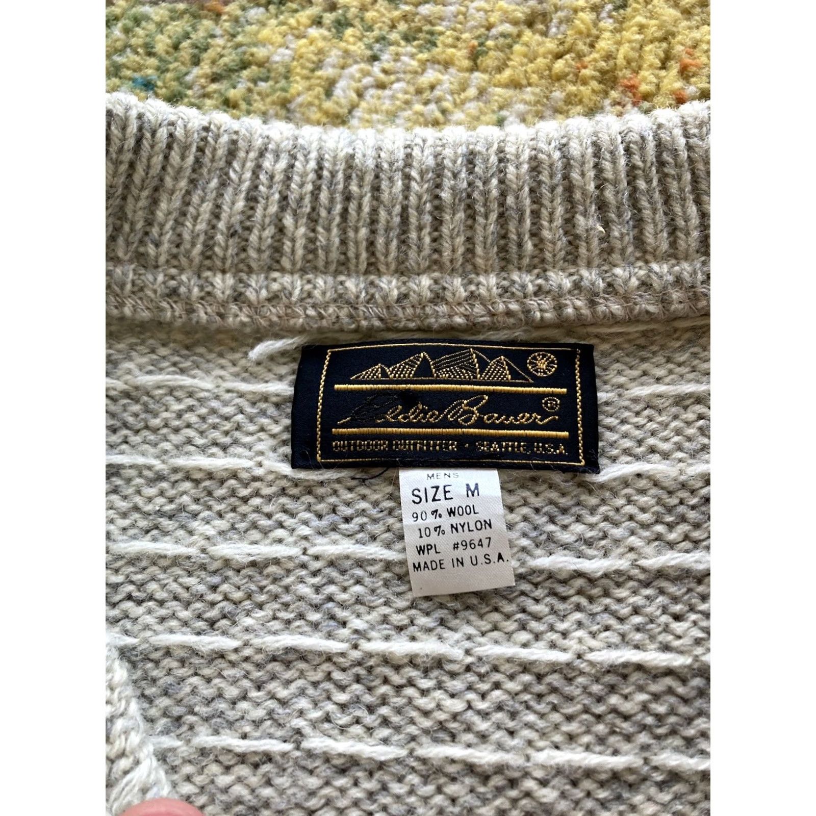 Eddie Bauer VINTAGE Eddie Bauer Sweater Mens M Henley Fair Isle Wool USA Made Size US M / EU 48-50 / 2 - 6 Thumbnail