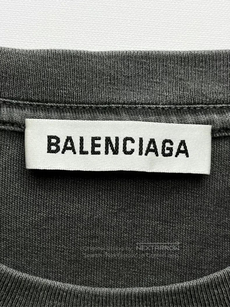 Balenciaga Balenciaga Logo Printed Distressed Short Sleeve T-Shirt Size M / US 6-8 / IT 42-44 - 6 Thumbnail
