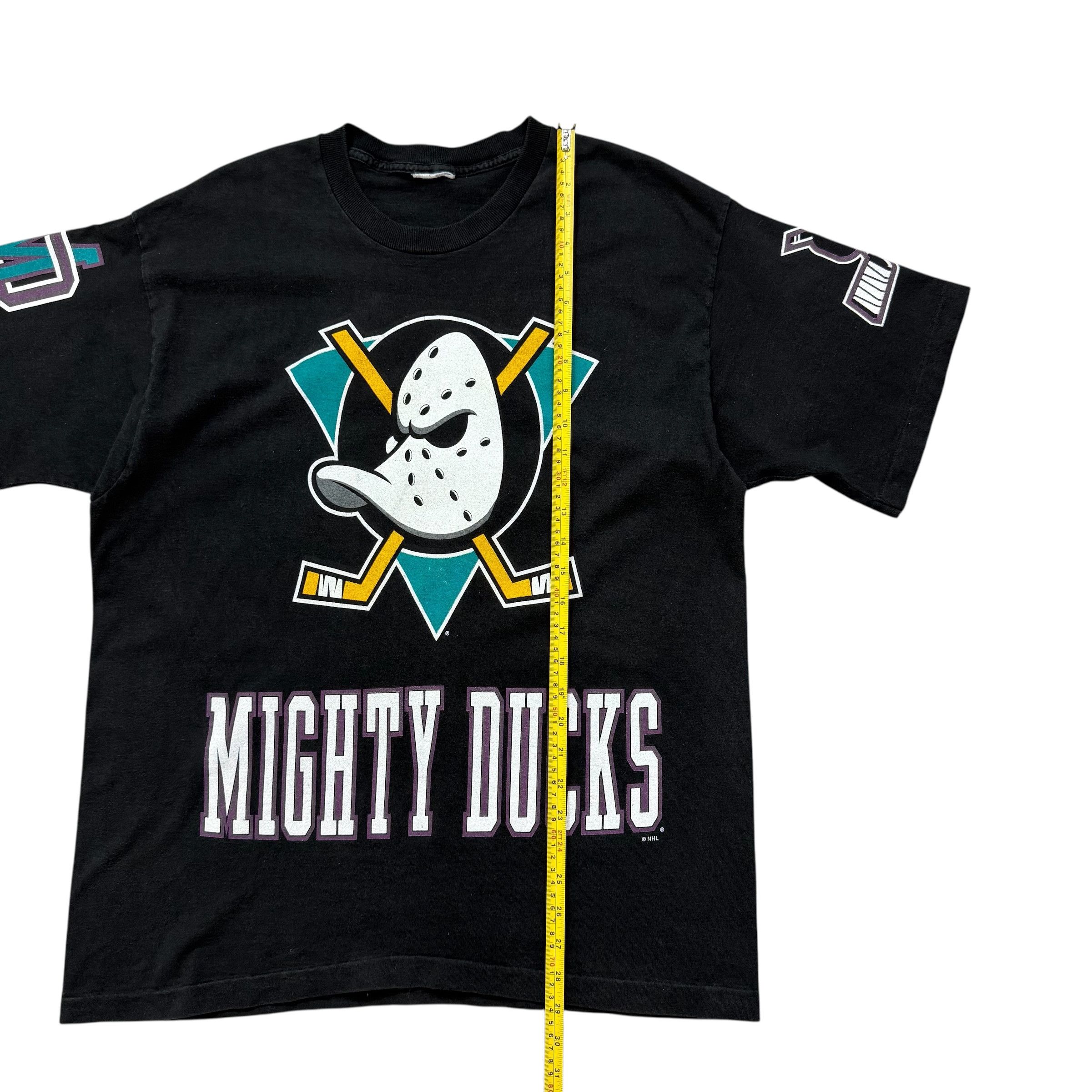 NHL VTG 90s MIGHTY DUCKS ANAHEIM PRO PLAYER DOUBLE SIDED T-SHIRT Size US L / EU 52-54 / 3 - 7 Thumbnail