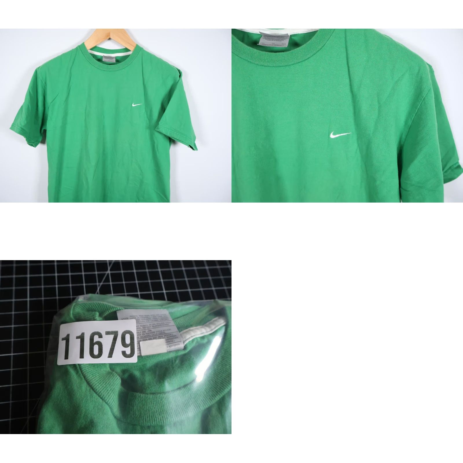 Nike VINTAGE Nike Embroidered Swoosh T-Shirt Green Crewneck Adult L XL Tag 90s Retro Hipster Graphic Tee Men Size US L / EU 52-54 / 3 - 8 Thumbnail