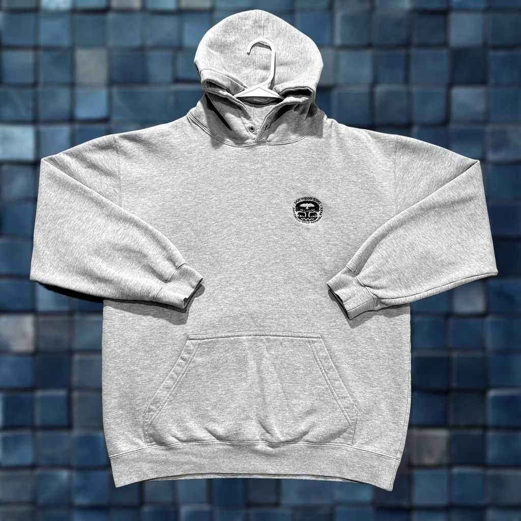Vintage VINTAGE Alstyle San Diego Zoo Sweatshirt Mens M Gray Pullover Hoodie Embroidered 90s Size US M / EU 48-50 / 2 - 1 Thumbnail