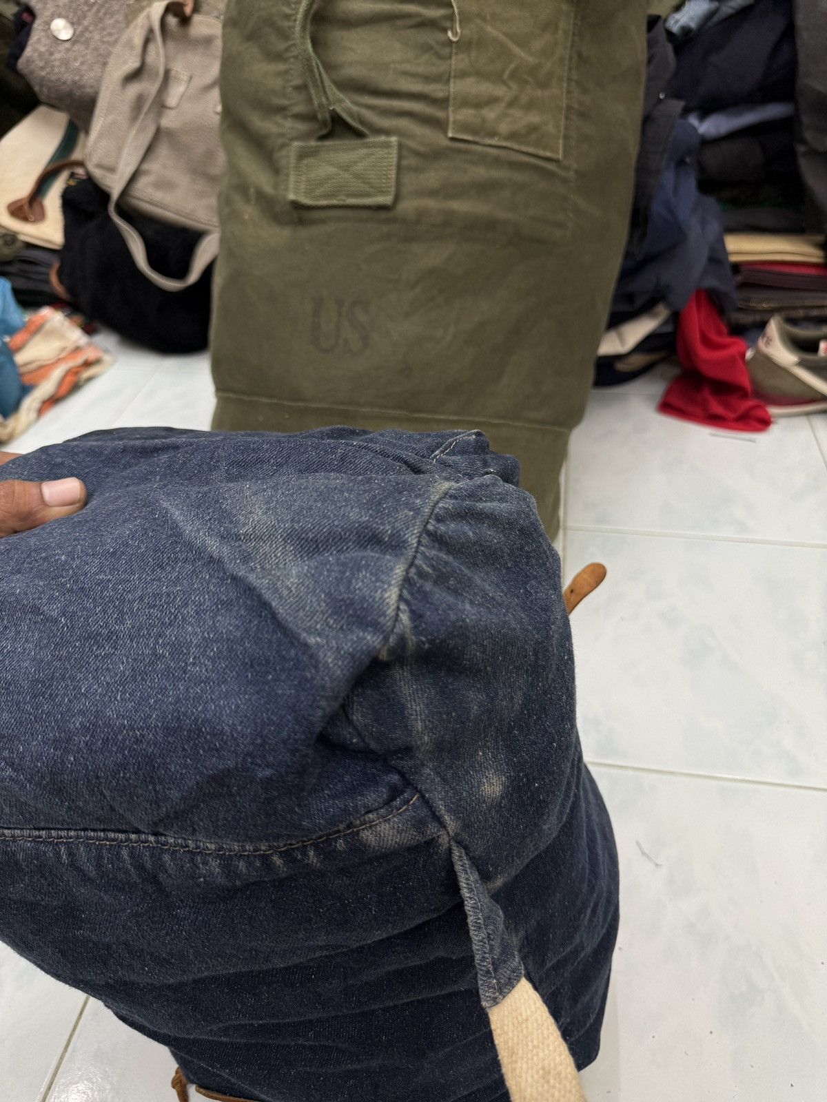 Overland 🔥🔥🔥ARCHIVE OVERLAND DENIM LEATHER BAGPACK Size ONE SIZE - 9 Thumbnail