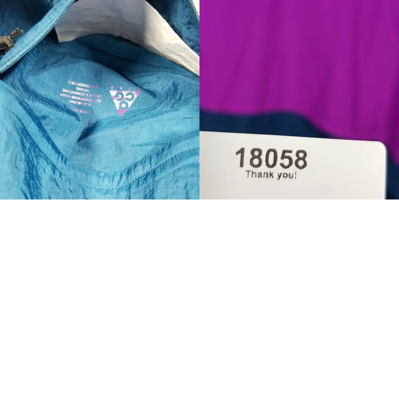 Nike ACG VINTAGE Nike Womens M ACG NRG Packable Anorak Jacket BQ3615-551 Vivid Purple/blue Force Size M / US 6-8 / IT 42-44 - 9 Thumbnail