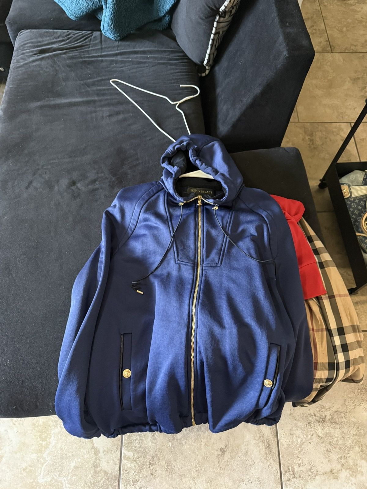Versace Versace HEAVY Medusa Studded Hoodie Size L Size US XL / EU 56 / 4 - 4 Thumbnail