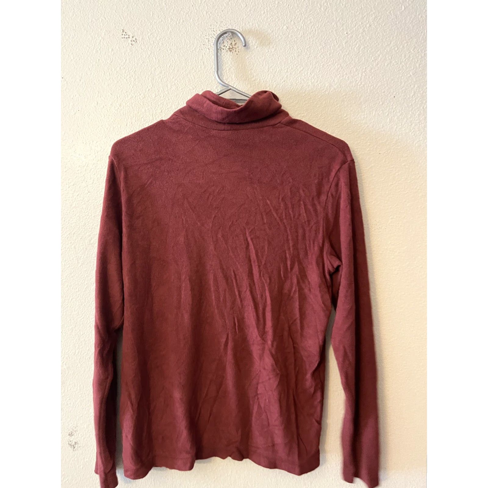 Uniqlo VINTAGE Uniqlo Womens Oversize Large Maroon Turtleneck Tunic Sweater Soft & Cozy L Red Womens Clothing Pullover Size L / US 10 / IT 46 - 3 Thumbnail
