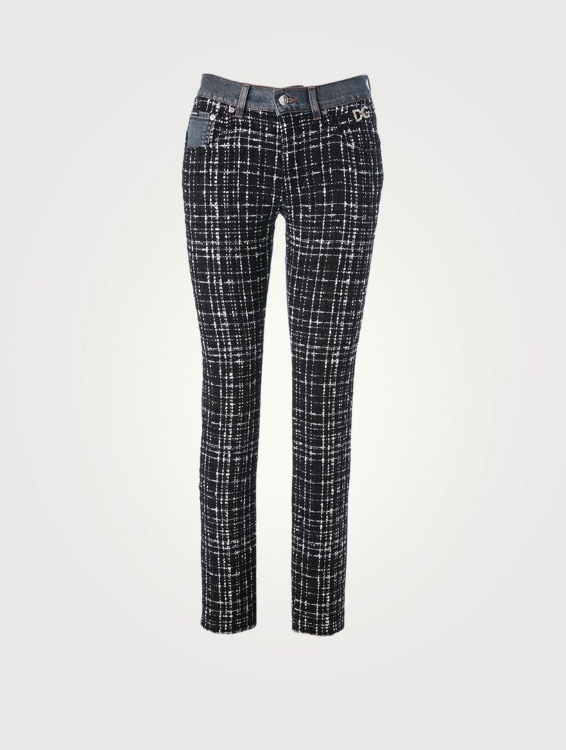 Dolce & Gabbana o1y0925 Casual Denim Pant in Black/White Size 26" / US 2 / IT 38 - 1 Thumbnail