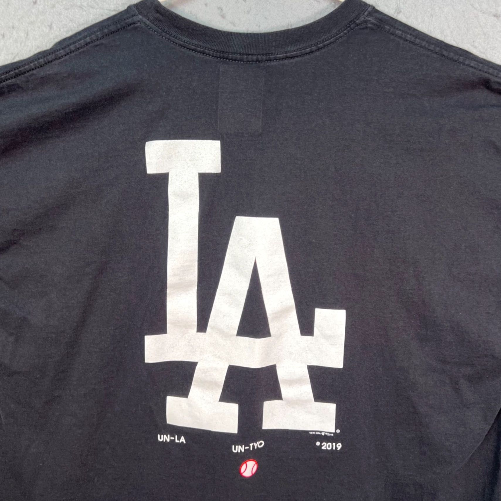 New Era New Era Union LA MLB Los Angeles Dodgers T-Shirt Black 2XL 100% Cotton Mens Shirt Size US XXL / EU 58 / 5 - 7 Thumbnail
