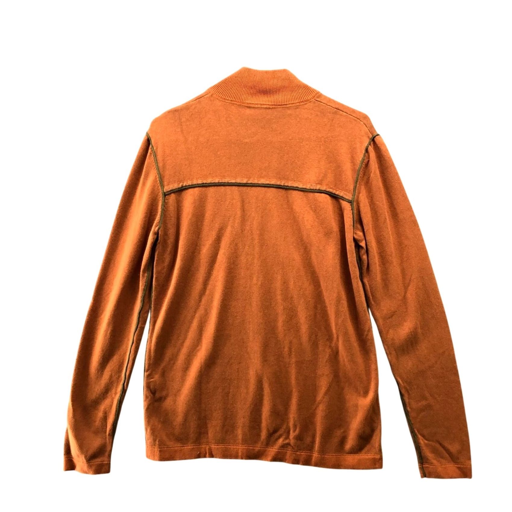 Vintage Sundance Henley Sweater Mens M Burnt Orange Cotton Highland Stitch Size US M / EU 48-50 / 2 - 2 Thumbnail