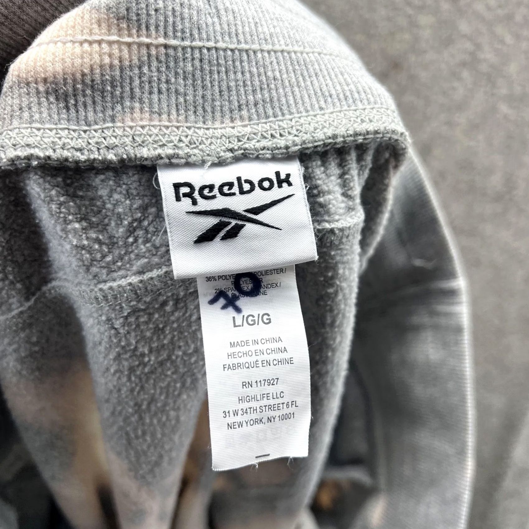 Reebok Reebok Jogger Sweatpants Womens Large Gray Tie Dye Fleece Tapered Pants Athletic Size 36" / US 14 / IT 50 - 7 Thumbnail