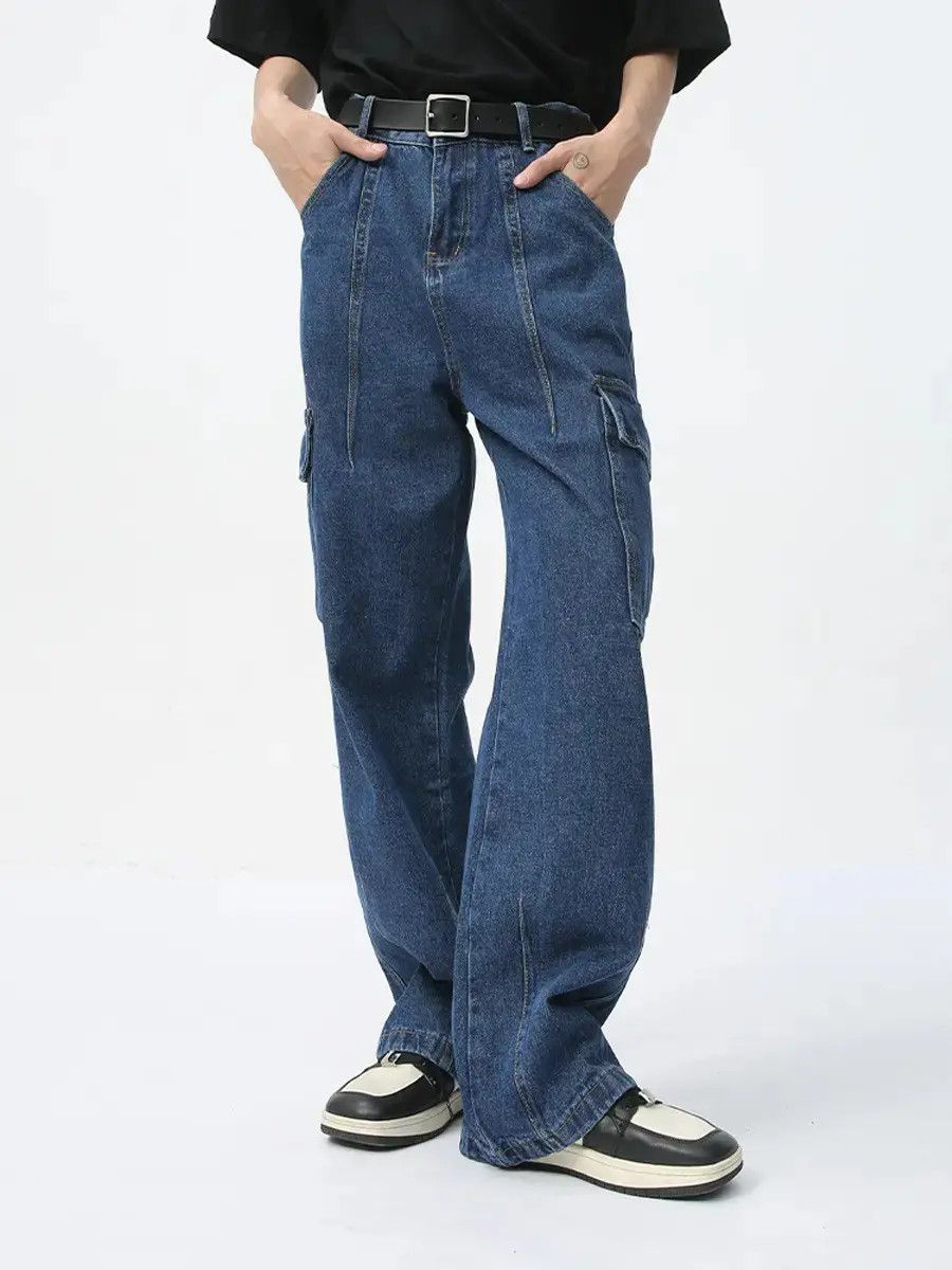 Japanese Brand Retro straight leg casual pocket jeans Size US 32 / EU 48 - 1 Thumbnail