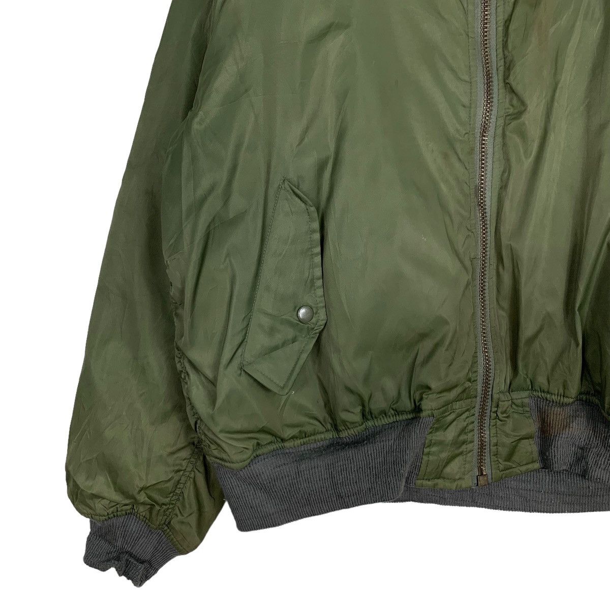 Reversible MA1 Flight Jacket Bomber Jacket #0150-C8
