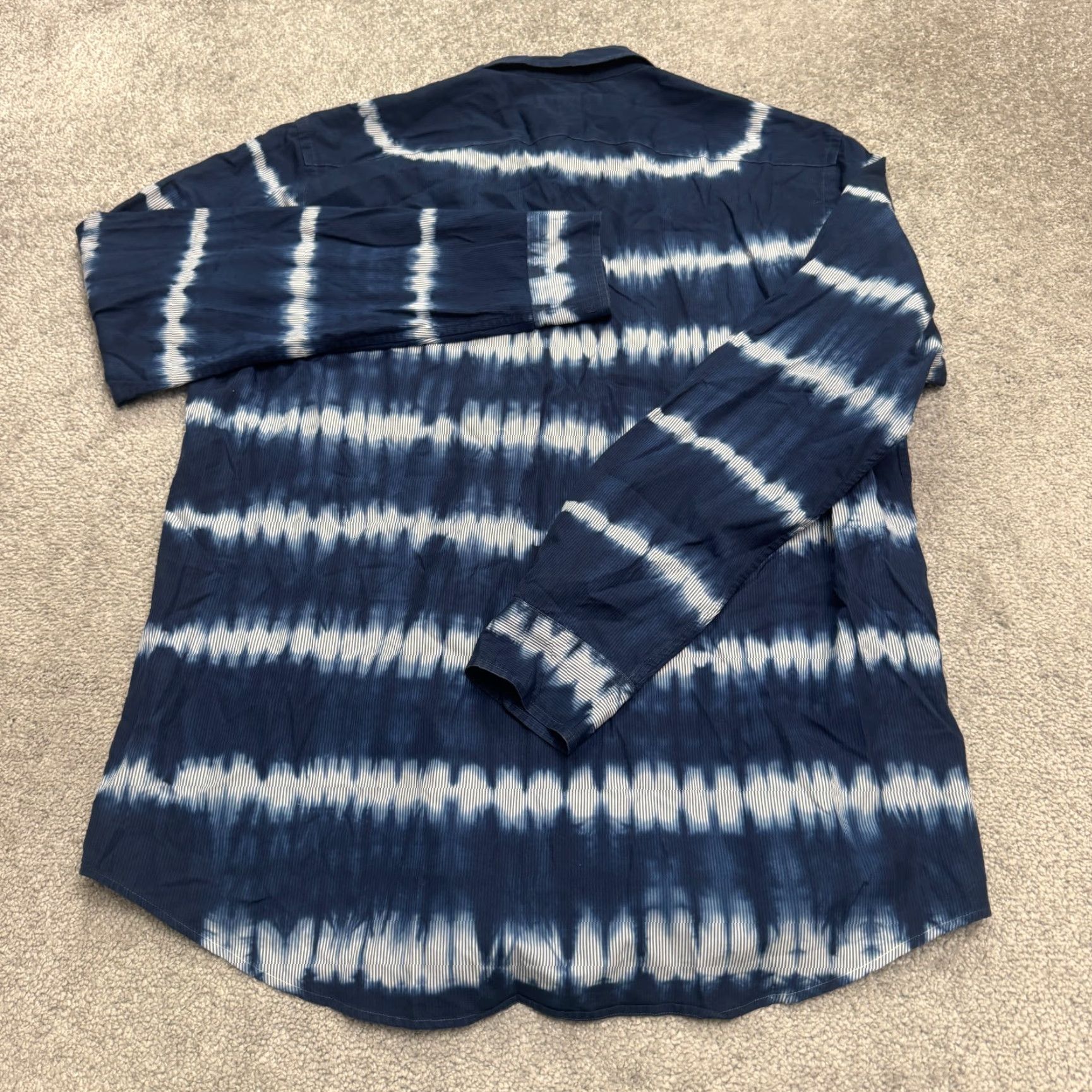 Michael Kors VINTAGE Michael Kors Button-Up Shirt Mens Large Tie-Dye Cotton Long Sleeve Casual Autumn Spring Summer Mens Size US L / EU 52-54 / 3 - 2 Thumbnail