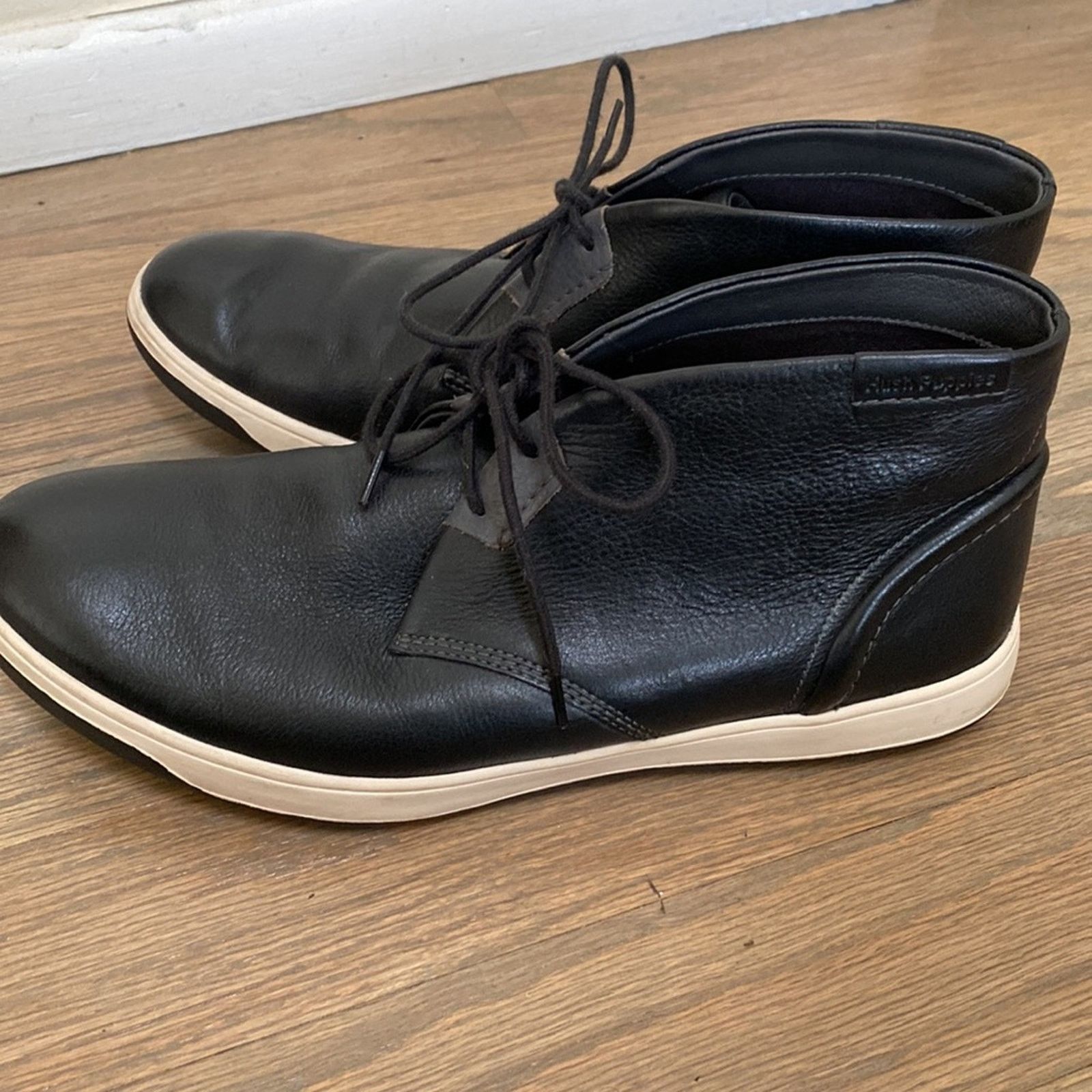 Hush Puppies Hush Puppies Black Leather Lace Up Bootie Size 9.5 Size US 9.5 / EU 42-43 - 4 Thumbnail