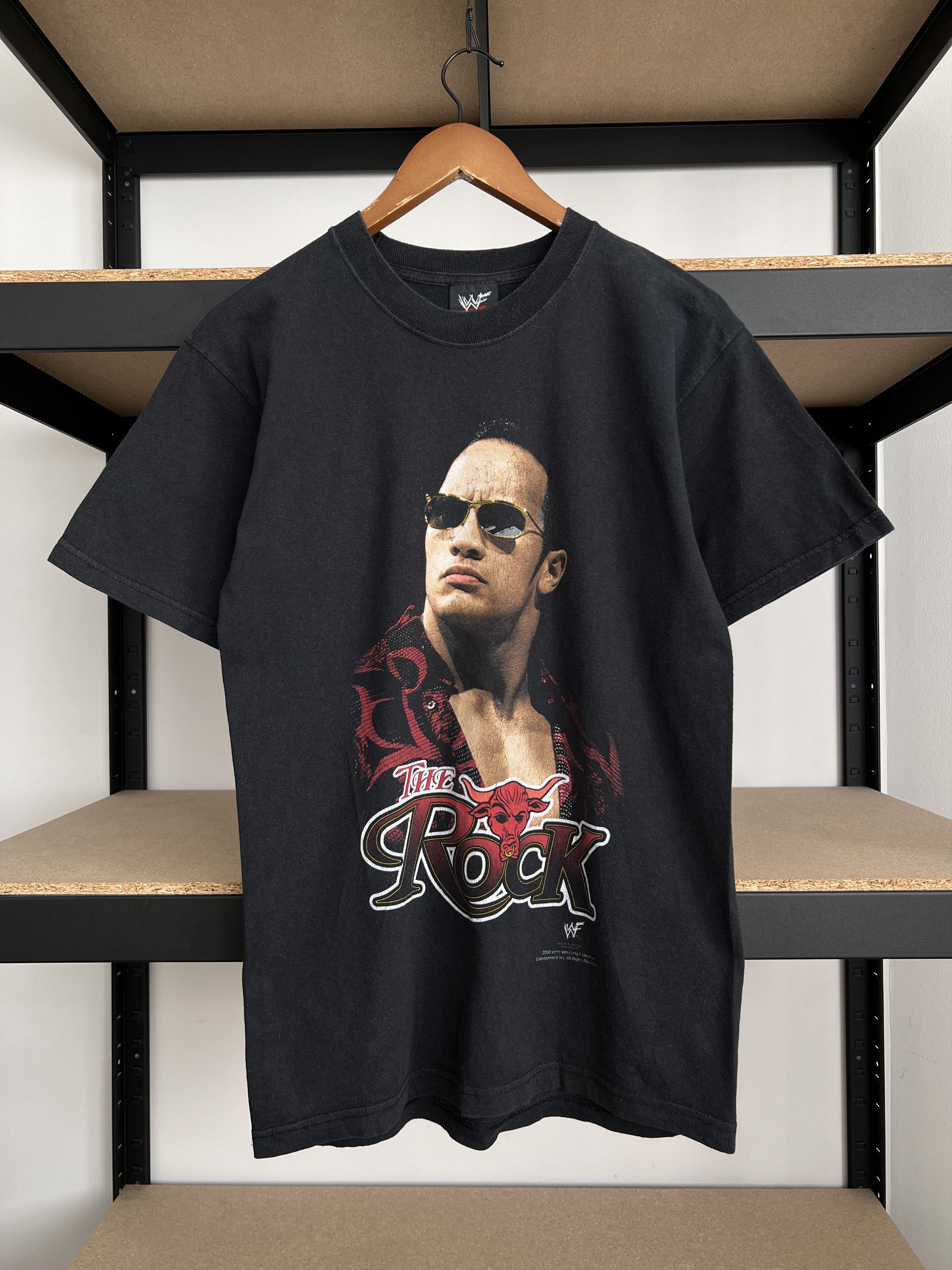 WWE Vintage 2000 The Rock Dwayne Johnson WWE Black T-shirt Size US S / EU 44-46 / 1 - 2 Thumbnail