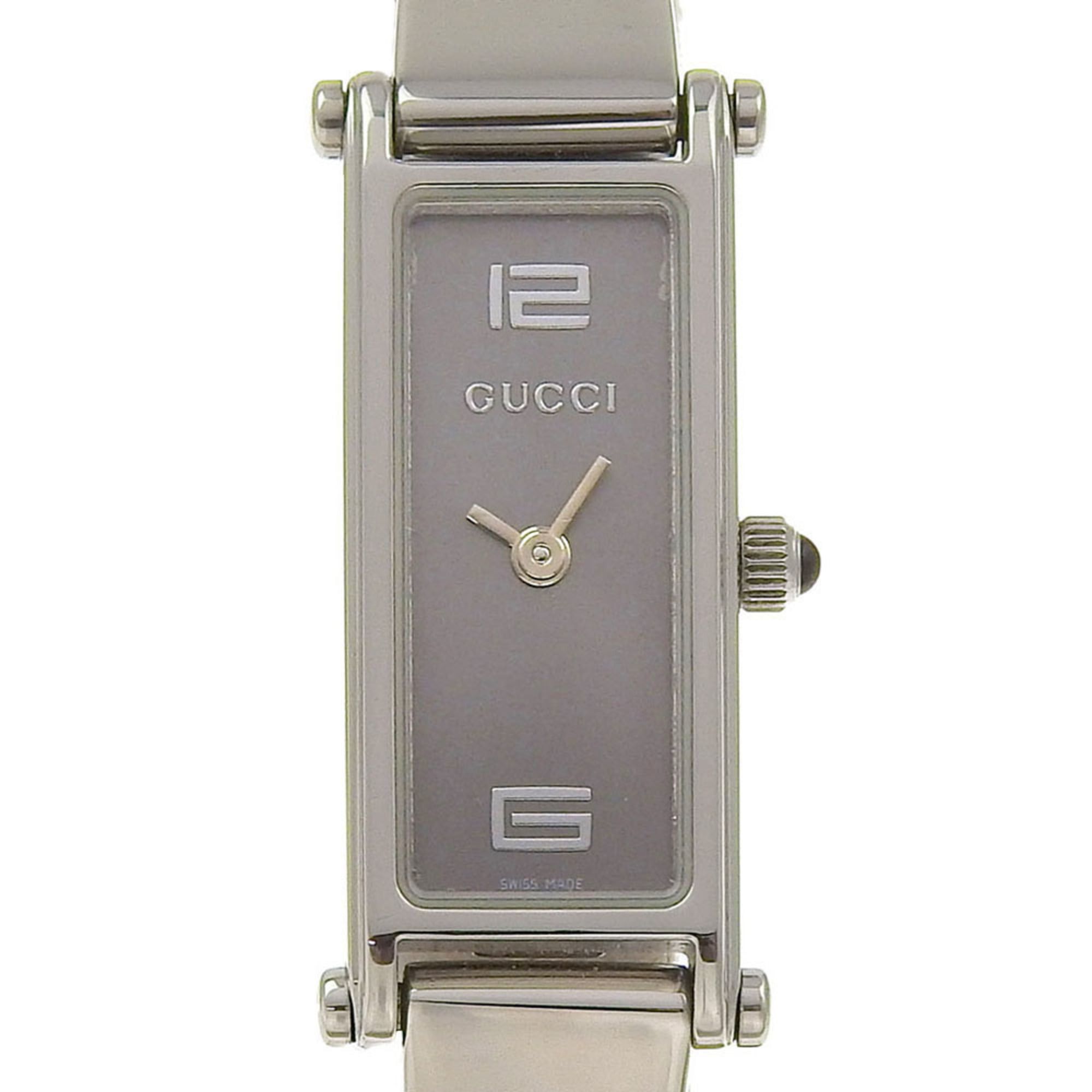 Gucci Gucci Watch 1500L Stainless Steel Quartz Analog Display Gray Dial Women's Size ONE SIZE - 1 Thumbnail
