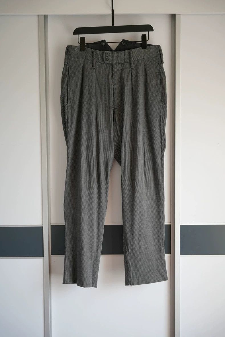 Yohji Yamamoto Yohji Yamamoto Yohji Yamamoto Grey Striped Tail Pants Size US 42 / EU 58 - 1 Thumbnail