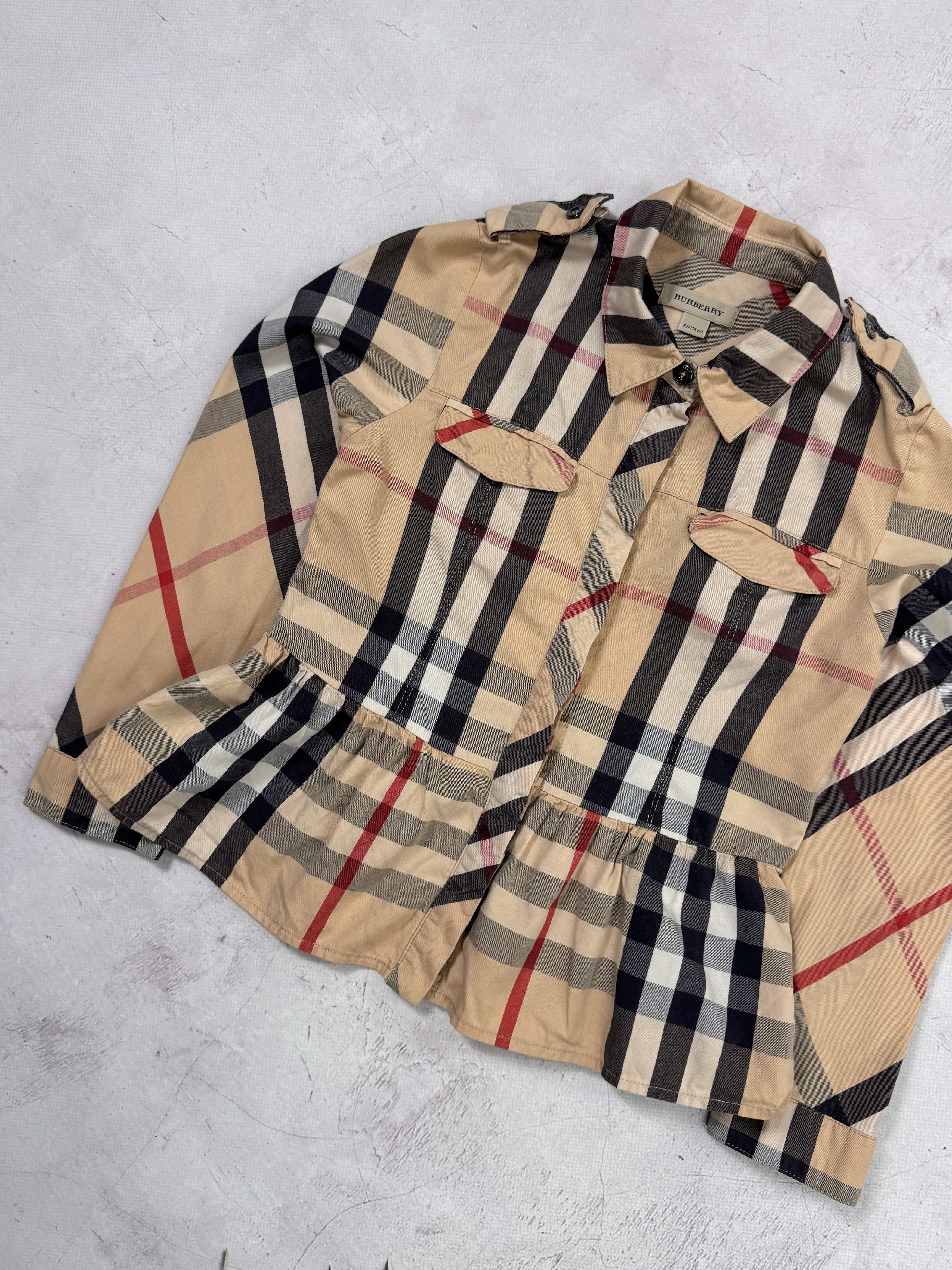 Burberry Burberry Shirt Nova Check Pattern Long Sleeve Girls Kids Size US XXS / EU 40 - 1 Thumbnail