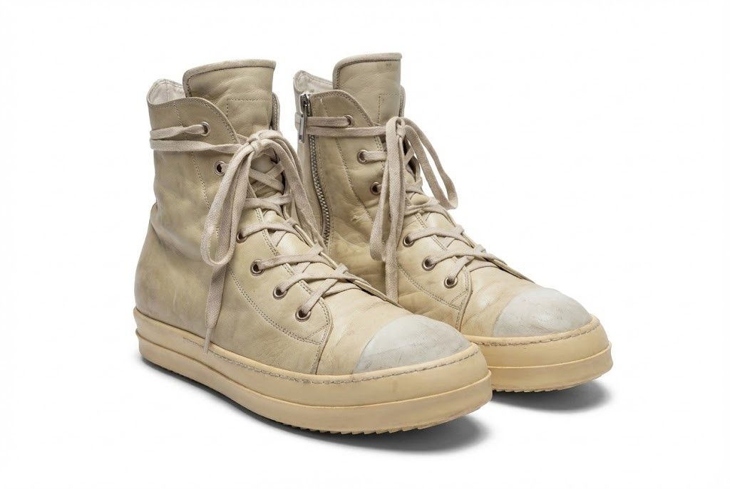 Rick Owens Deceased Leather Milk Ramones Size US 9.5 / EU 42-43 - 1 Thumbnail